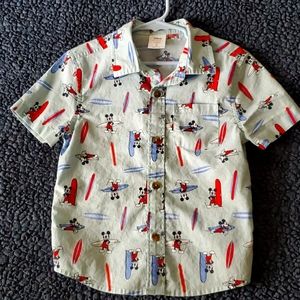 DISNEY Surf Mickey BD short sleeve 5t